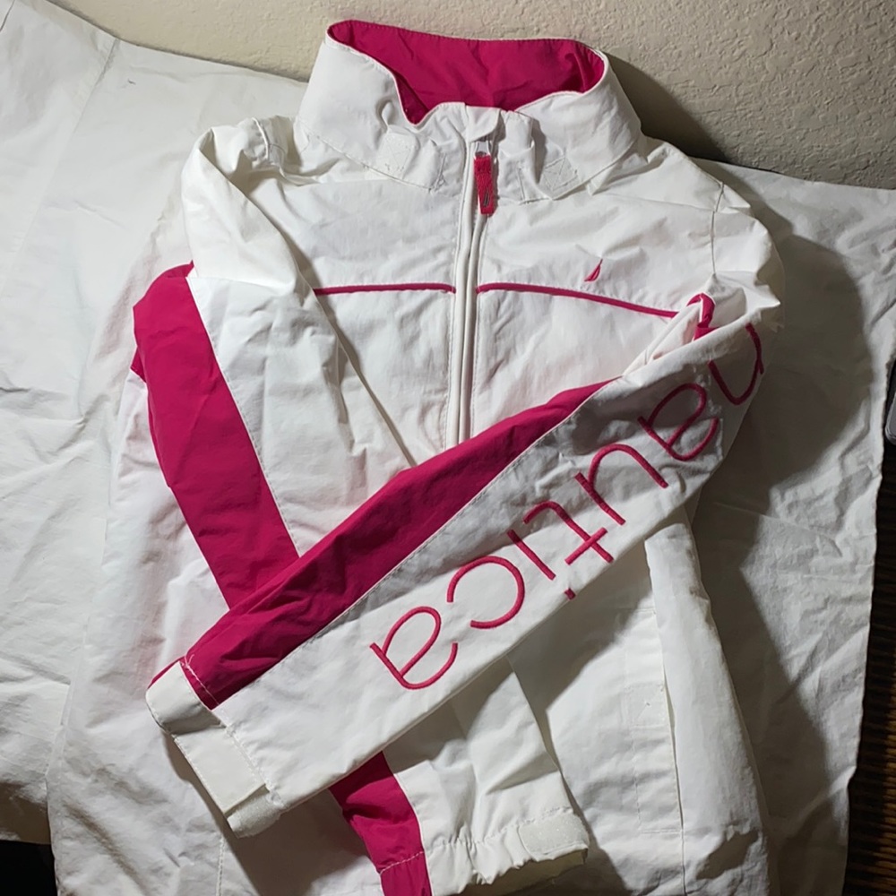 Rain jacket with hood..